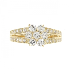 Nhẫn kim cương hoa K18YG 0.53CT - Hàng hiệu Authentic 852194