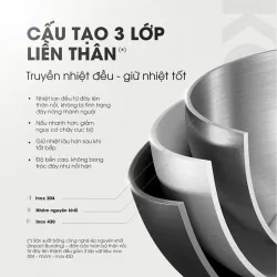 🍲✨ BỘ 3 NỒI INOX LIỀN KHỐI KALITE KCS366 – ĐA NĂNG, BỀN BỈ 720975