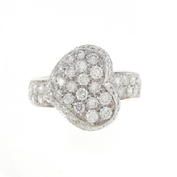 Nhẫn kim cương pavé hình trái tim K18WG 673120