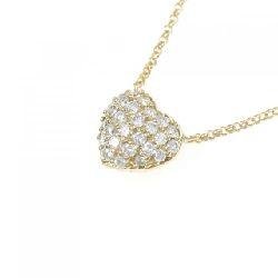 K18YG Dây chuyền kim cương hình trái tim Pavé 0.45CT - Hàng hiệu Chính hãng 863707