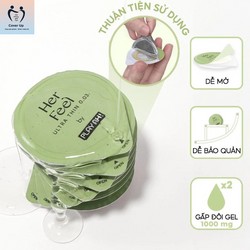 Bao cao su PlayAh Her Feel Ultra Thin 0.03 Hộp 10 Size 52mm Siêu Mỏng Nhiều Gel Cao Cấp 160052