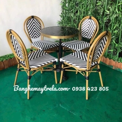 Ghế khung nhôm đan nhựa 444681