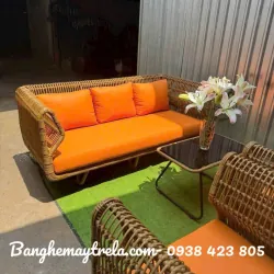 Bàn ghế sofa tổ yến nhựa giả mây 927619