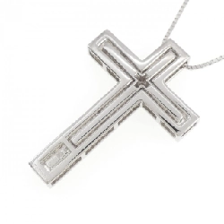 K18WG Dây chuyền kim cương chéo 0.55CT - Hàng hiệu Authentic 857963