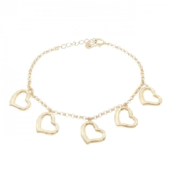 K18YG Dây chuyền hình trái tim - Hàng hiệu Authentic 870961