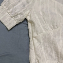 Áo croptop nút bọc tay phồng trắng size M 463356