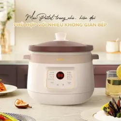 Nồi kho hầm đa năng UNIE USC308 dung tích 3L, lòng nồi gốm tử sa, 8 chức năng kho hầm