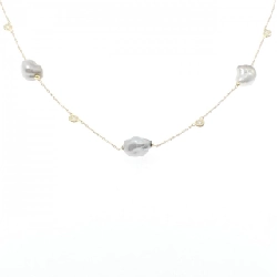 K18YG Ngọc trai đen dây chuyền - Hàng hiệu Authentic