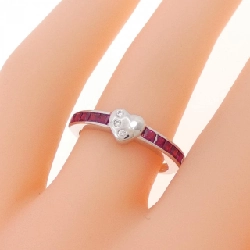 Nhẫn ruby 750WG hình trái tim 668973