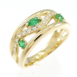 Nhẫn Ngọc Lục Bảo K18YG 0.20CT - Hàng hiệu Chính hãng