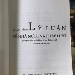 Giáo trình lý luận về nhà nước và pháp luật dùng cho đào tạo ĐH và sau ĐH Luật 306809