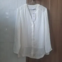 Áo nữ lụa trắng của DKNY 925543