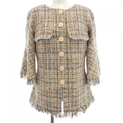 【Mã giảm giá】Áo khoác không cổ CHANEL