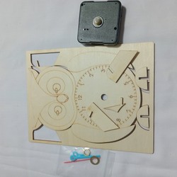 Bộ lắp ráp đồng hồ gỗ hình cú mèo chạy bằng pin AA cho bé - STEM 69580