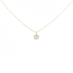 K18YG Solitaire Dây chuyền kim cương 0.10CT - Hàng hiệu Chính hãng