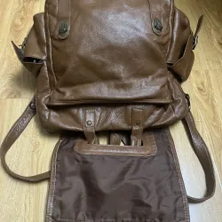 Balo nam 30x42x15 da thật 2hand 1013065