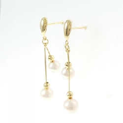 K18YG Bông tai ngọc trai Akoya - Hàng hiệu Authentic 864670