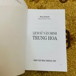 Lịch sử văn minh Trung Hoa - Will Durant( viết) - Nguyễn Hiến Lê(dịch)#HATRA 1005117