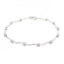 K18WG Hoa Kim Cương Vòng Tay 0.50CT - Hàng hiệu Chính hãng 872638