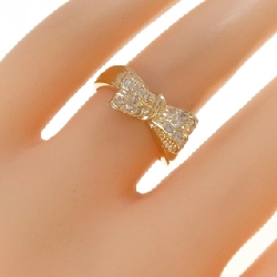 Nhẫn kim cương hình ruy băng K18YG 0.15CT - Hàng hiệu Chính hãng 854092