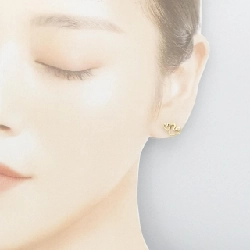 K18YG Bông tai kim cương hình trái tim - Hàng hiệu Chính hãng 871724