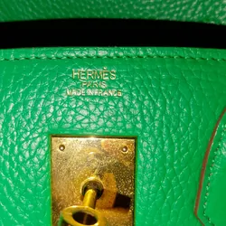 Túi xách Hermes da xanh lá cho nữ  598840