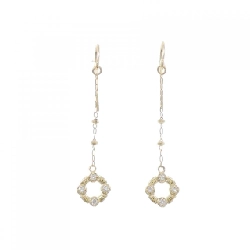 K18YG Bông tai kim cương 0.08CT - Hàng hiệu Chính hãng