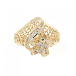 Nhẫn kim cương hoa K18YG 0.16CT - Hàng hiệu chính hãng 850216