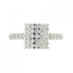 Nhẫn kim cương 750WG Pavé 0.49CT 671210