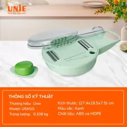 Unie USM10 – Bộ cắt thái rau củ 5in1, lưỡi thép không gỉ siêu bén! 714234