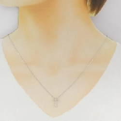 K18WG Dây chuyền kim cương chéo 0.1CT - Hàng hiệu Chính hãng 860477