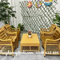 Bộ bàn ghế cafe mây nhựa giá rẻ 530930