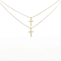 K18YG Dây chuyền hình chữ thập - Hàng hiệu Chính hãng