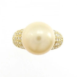 Nhẫn ngọc trai trắng K18YG 12.4mm - Hàng hiệu Authentic 852063