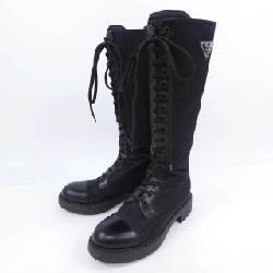 Giày bốt dài PRADA với logo hình tam giác 1W906M - Hàng hiệu Authentic 829521