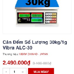 CÂN ĐIỆN TỬ NHẬT BÃI 30Kg ( ELECTRONIC SCALE ALC-30D ) 10955