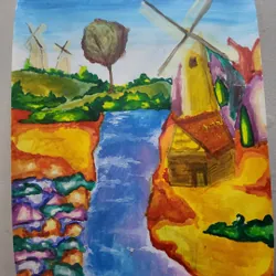 Tranh vẽ acrylic Phong cảnh  686779