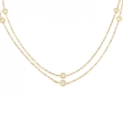 K18YG Dây chuyền kim cương 2.03CT - Hàng hiệu Authentic