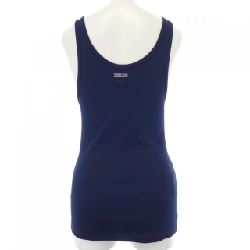 Áo tank cotton có ren logo tam giác PRADA 39603 SOOO 10Z0 627663