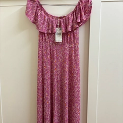 Đầm Floral Hồng Mango size XS chất liệu chun co giãn hàng chính hãng còn nguyên mác 461953