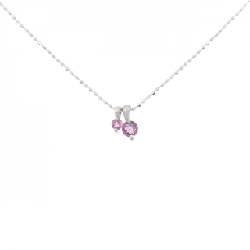 K18WG Đá Garnet Dây Chuyền - Hàng hiệu Chính hãng