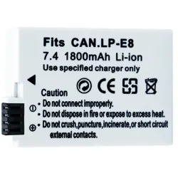 PIN MÁY ẢNH CANON LP-E8 (LP E8) 7.4V CHO CANON EOS 550D, 600D, 650D, 700D 711414