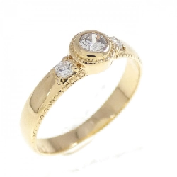 Nhẫn kim cương K18YG 0.17CT - Hàng hiệu Authentic