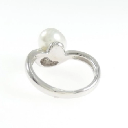 Nhẫn ngọc trai trắng K18WG 8mm - Hàng hiệu Authentic 854541