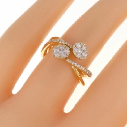 Nhẫn kim cương 750YG 0.48CT 672987