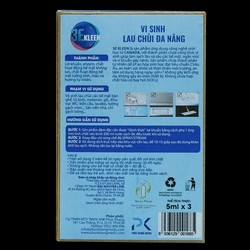 Bộ sản phẩm lau chùi đa năng sinh học 3E KLEEN -1 chai 500ml + 1 hộp 3 ống 5ml dd đậm đặc 79265