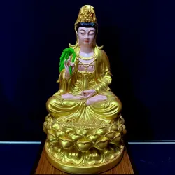 TƯỢNG ĐẠI THẾ CHÍ BỒ TÁT VÀNG 30CM COMPOSITE MỚI 100% 787170