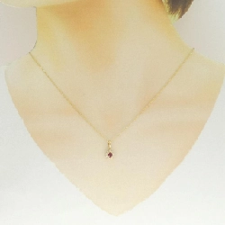 K18YG/750YG Dây chuyền ruby 0.20CT - Hàng hiệu Authentic 858003