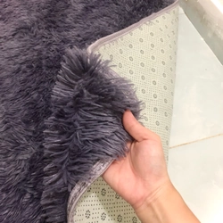 Tấm thảm lông xù màu xám tím sang trọng 1m6x2m2 508221