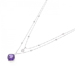 K18WG Mặt dây chuyền Amethyst 1.45CT - Hàng hiệu Chính hãng 857188